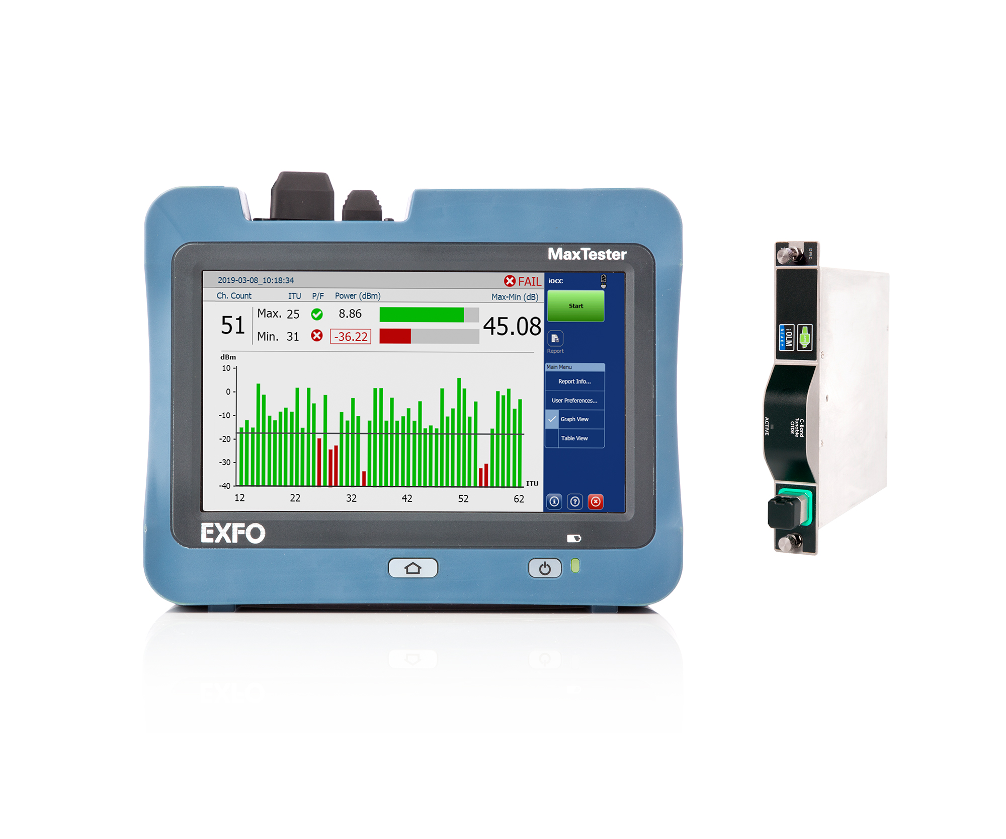 Optical Wave Expert - MAX-740C - DWDM Channel Checker and OTDR